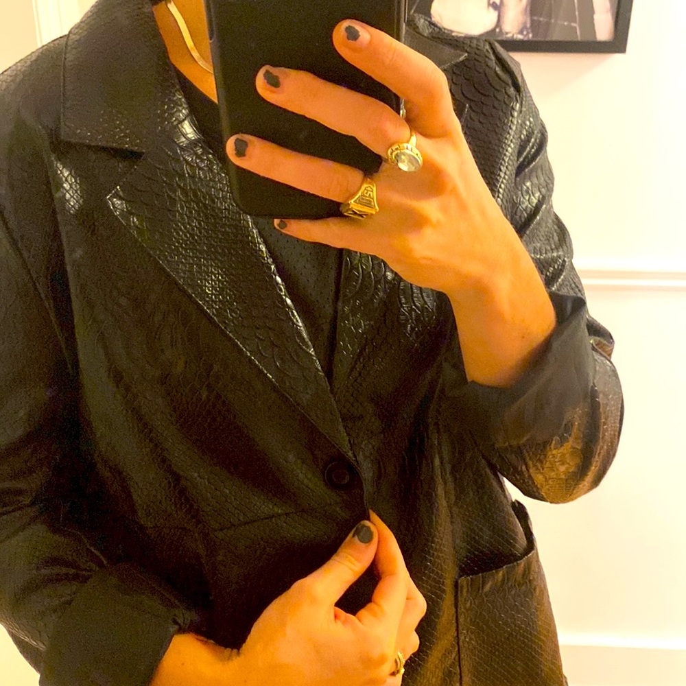 Black snakeskin blazer